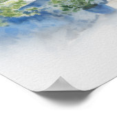 旅行先Amalfiウォーターカラーウォールアート ポスター (角)