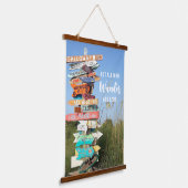 旅行写真ではない全員が歩き回ることわざ 吊り下げ型タペストリー (傾斜あり)