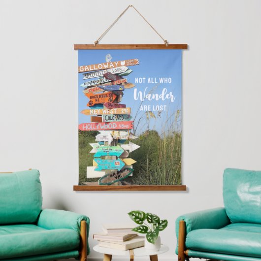 旅行写真ではない全員が歩き回ることわざ 吊り下げ型タペストリー (リビング)