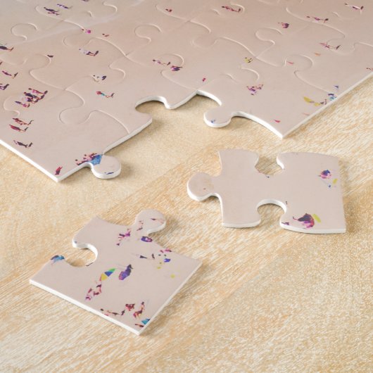 旅行写真のビーチとターコイズ水 ジグソーパズル (側面)