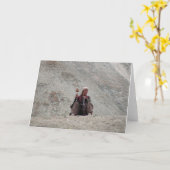 旅行写真の挨拶状 カード (黄色い花)