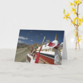 旅行写真の挨拶状 カード (黄色い花)