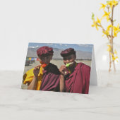 旅行写真の挨拶状 カード (黄色い花)