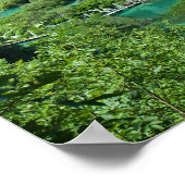 旅行写真クロアチア湖山景色 ポスター (角)