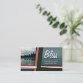 旅行写真スタイリッシュ写真テンプレート 名刺 (スタンド正面)