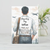 旅行出発パーティー お別れ会 招待状 (スタンド正面)