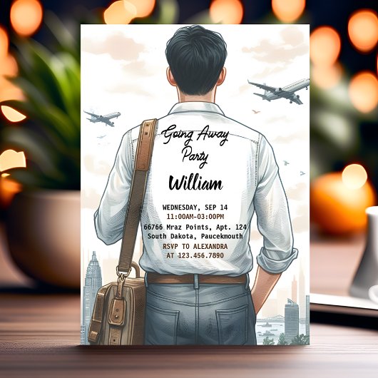 旅行出発パーティー お別れ会 招待状