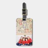 旅行券付きフォトラゲージタグ ラゲッジタグ (正面縦)