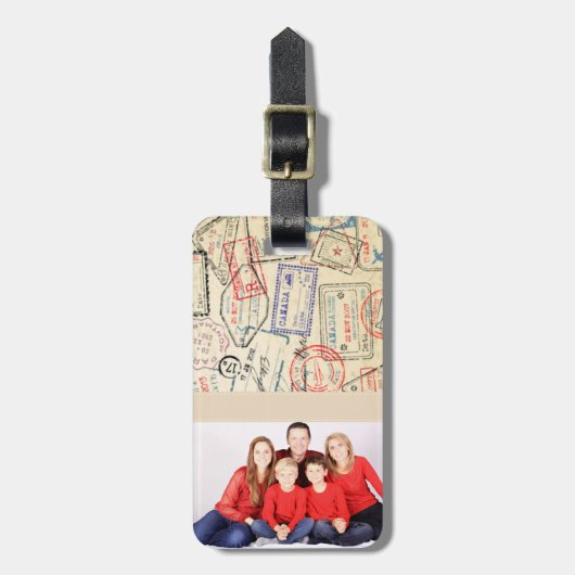 旅行券付きフォトラゲージタグ ラゲッジタグ (正面縦)