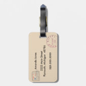 旅行券付きフォトラゲージタグ ラゲッジタグ (裏面縦)