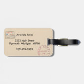 旅行券付きフォトラゲージタグ ラゲッジタグ (裏面横)