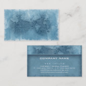 旅行名刺の旧式な世界地図の地球の青 名刺 (正面/裏面)