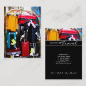 旅行名刺-カラフルなスーツケース 名刺 (正面/裏面)