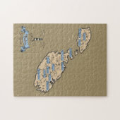 旅行図解入りの、写真付きの地図マルタ ジグソーパズル (横)