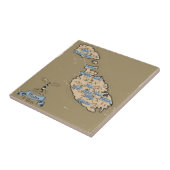 旅行図解入りの、写真付きの地図マルタ タイル (側面)