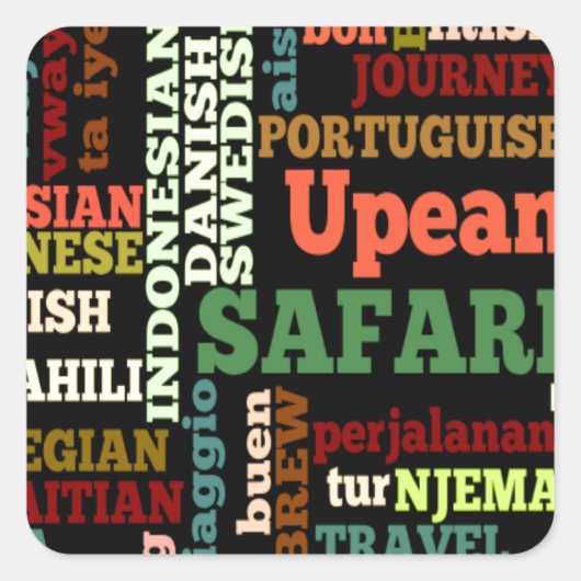 旅行国際的恵み スクエアシール (正面)