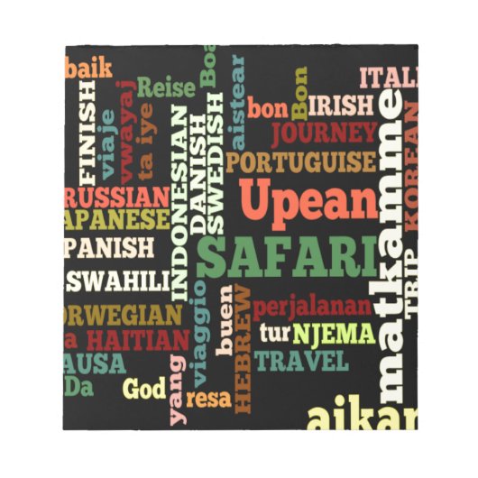 旅行国際的恵み ノートパッド (正面)