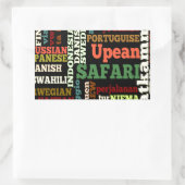 旅行国際的恵み 長方形シール (バッグ)