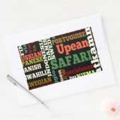 旅行国際的恵み 長方形シール (封筒)