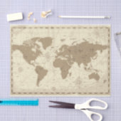 旅行地図のティッシュペーパー 薄葉紙 (クラフト)