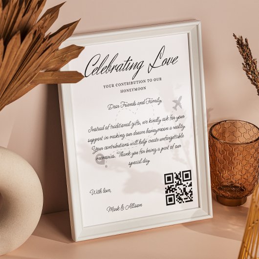 旅行基金要求Qrコードハネムーン基金 ポスター