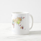 旅行多彩な世界地図のマグ コーヒーマグカップ (正面右)