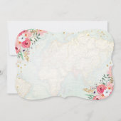 旅行夫人ctへのテーマのブライダルシャワーの失敗 招待状 (裏面)