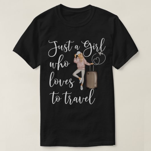 旅行好きな女の子だけ旅行No Tシャツ (デザイン正面)
