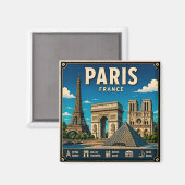 旅行好きな方へのパリ フランス 休暇の思い出🧲 マグネット (正面/裏面)
