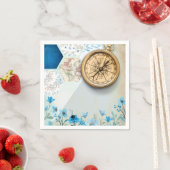 旅行好き |ゴールデンコンパス紙ナプキン スタンダードカクテルナプキン (インサイチュ)