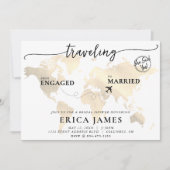 旅行婚約したから結婚したブライダルシャワー 招待状 (正面)