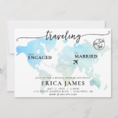 旅行婚約したから結婚したブライダルシャワー 招待状 (正面)