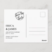 旅行婚約したの保存結婚した開始日 ポストカード (裏面)