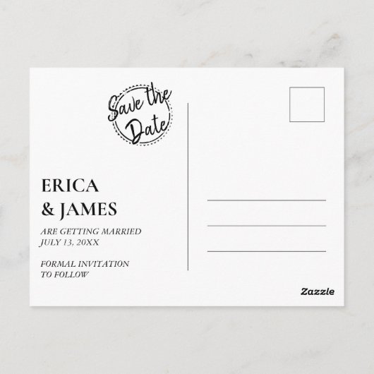 旅行婚約したの保存結婚した開始日 ポストカード (裏面)