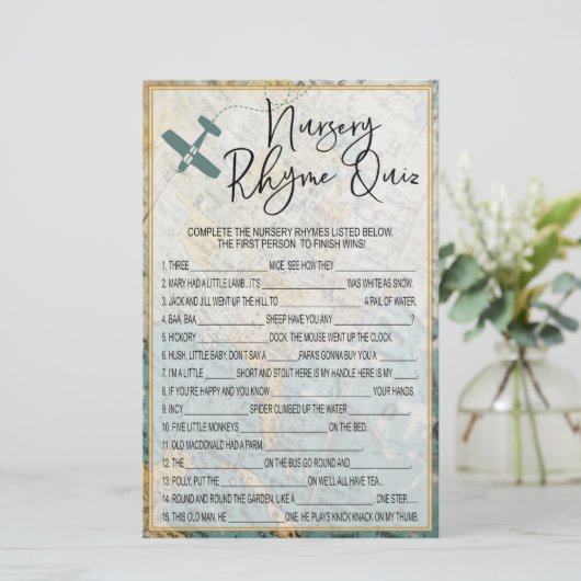 旅行子供部屋韻クイズ赤ちゃんシャワーゲーム (スタンド正面)