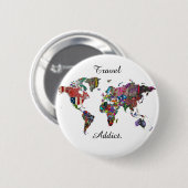 旅行常習者のバッジ 缶バッジ (正面&裏面)