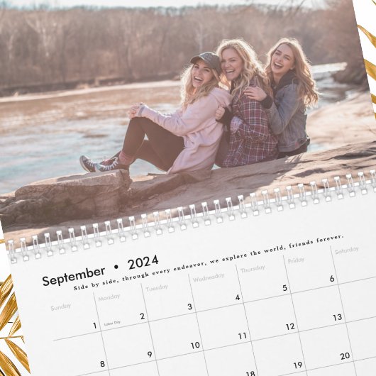 旅行引用文とフォトコラージュの冒険 カレンダー