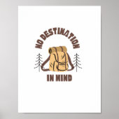 旅行引用文ない行先を念頭にウォールアート ポスター (正面)