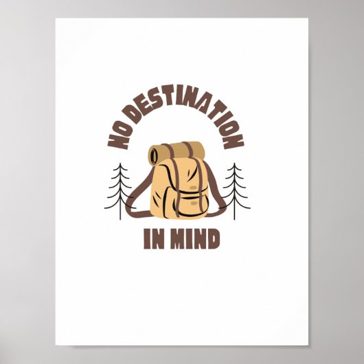 旅行引用文ない行先を念頭にウォールアート ポスター (正面)