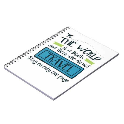 旅行引用文ザ・ワールドは本 ノートブック (左側)