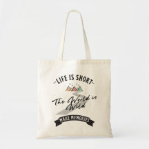 旅行引用文トートバッグ、旅行ギフト