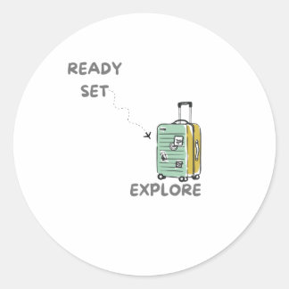 旅行引用文レディーセットエクスプロア – wanderlustデコール ラウンドシール