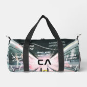 旅行引用文空港モノグラムあなたの写真 ダッフルバッグ (正面)