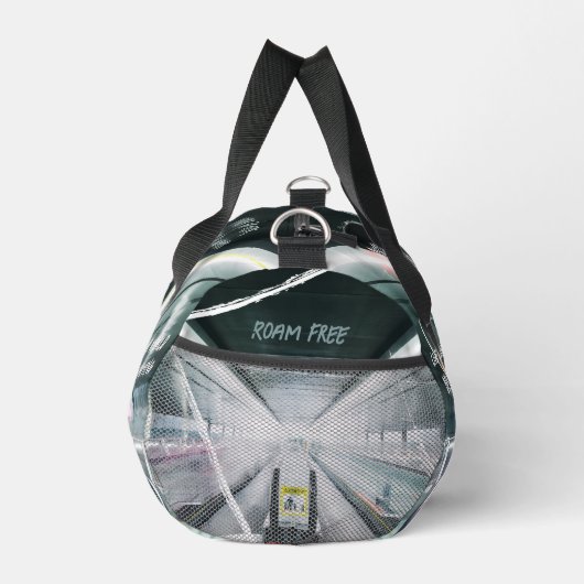 旅行引用文空港モノグラムあなたの写真 ダッフルバッグ (右)