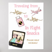 旅行恋しく思からミセスブライダルシャワーへのお願い ポスター (正面)