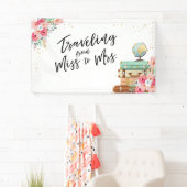 旅行恋しく思からミセスブライダルシャワーバナー 横断幕 (インサイチュ)