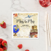 旅行恋しく思からミセスブライダルシャワー スタンダードカクテルナプキン (インサイチュ)