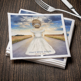 旅行恋しく思からミセスブライダルシャワー スタンダードカクテルナプキン