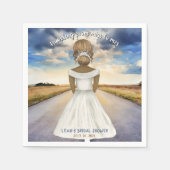 旅行恋しく思からミセスブライダルシャワー スタンダードカクテルナプキン (正面)