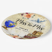 旅行恋しく思からミセスブライダルシャワー ペーパープレート (アングル)